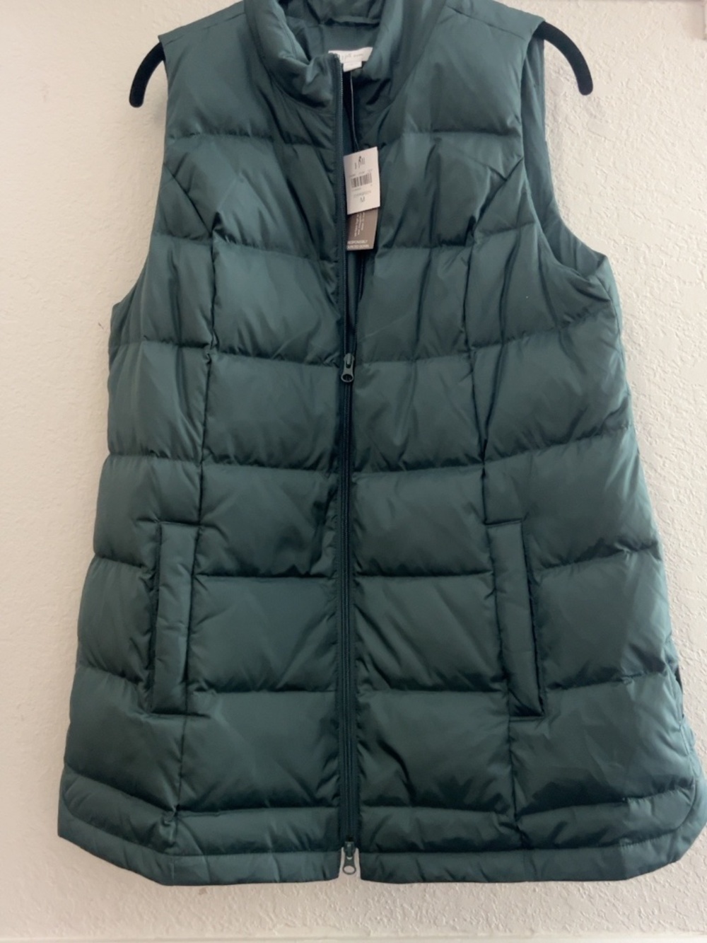 J.Jill Evergreen Down Puffer Vest Size Medium NWT